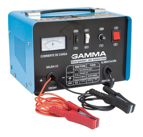 Cargador Bateria Portatil Gamma 10 Amp Auto 12/24 V Gtia 2 A