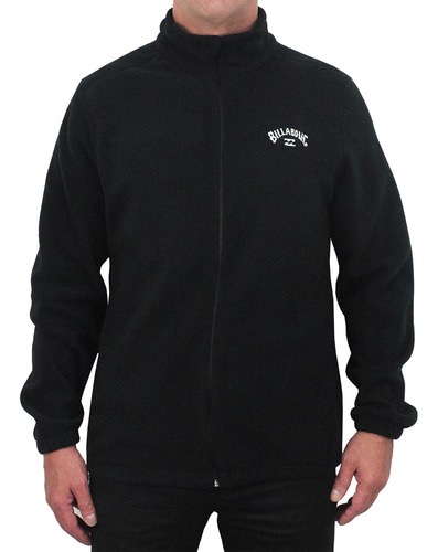 Moletom Aberto Billabong Soft Fleece Preto Zíper