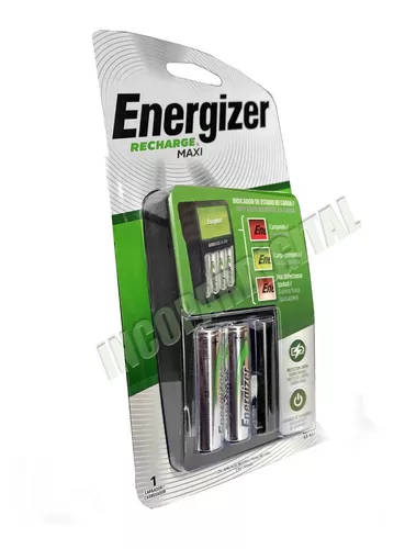 Cargador Energizer Maxi para 4 Pilas AA o AAA + 2 Pilas Recargables AA