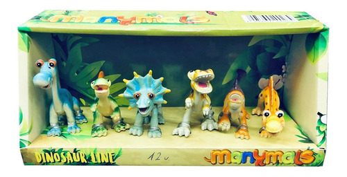 Dinosaurio Set X6 Muñecos Goma 8 Cm Nuevo Cod 0264 Bigshop