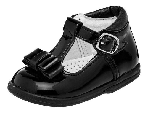 Zapato Escolar Niña Acertijo 2105 Negro Charol 12-17 T4