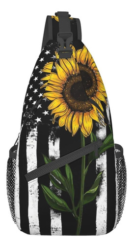 Bolso Bandolera Girasol Vintage Bandera Americana