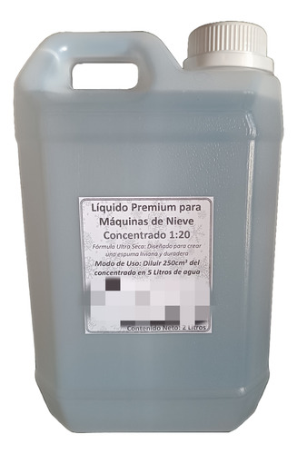 Líquido Concentrado Máquina Nieve Ultra Seca Rinde 40 Lts