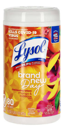80 Toallitas Mango Hibiscus Desinfectantes Lysol Wet Wipes