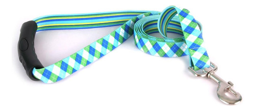 Correa Para Perro Argyle Ez-grip Azul Y Verde Con Diseño De 