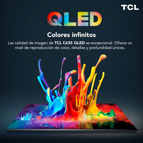 Qled 55 Tcl 55c635 4k Hdr Smart Tv Google Tv