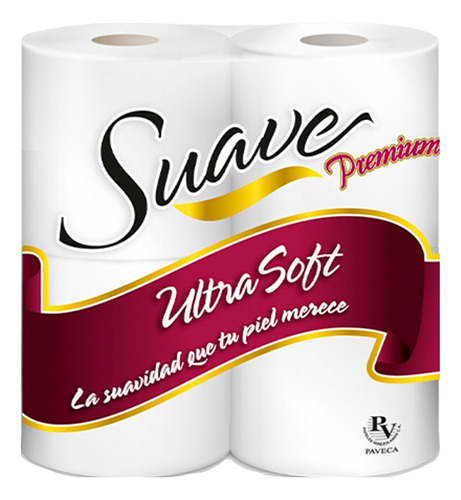 Papel Higiénico Suave Premium Ultra Soft 300 Hojas 4 Rollos