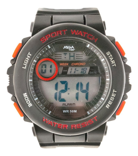 Imagen 2 de 7 de Reloj Hombre Aiwa Time Cronografo Deportivo Sumergible Bug