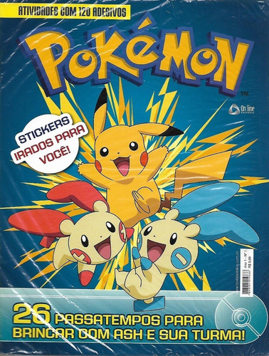 Revista De Atividades Com 120 Adesivos - Pokémon