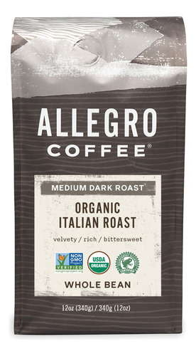 Allegro Coffee, Orgánico, Tostado Italiano, Grano Entero, .