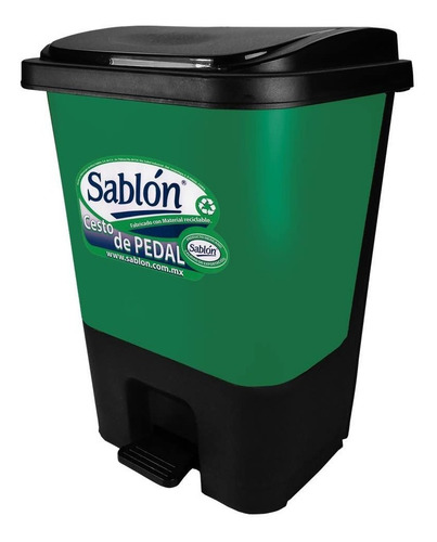Bote de basura con pedal y tapa para orgánicos
