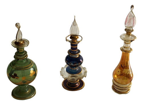 Perfumeros Decorativos Egipcios De Vidrio Pyrex