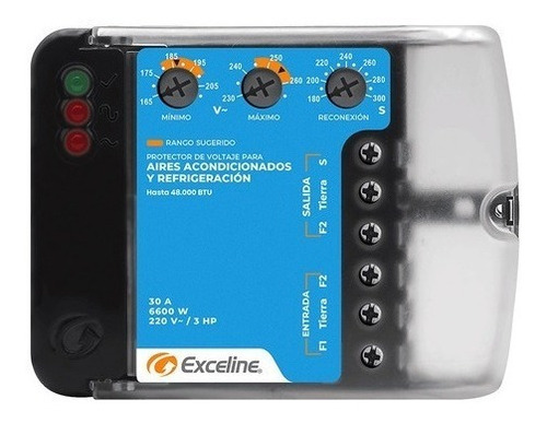 Protector Voltaje Aire Refrigeracion Bornera 220v Exceline