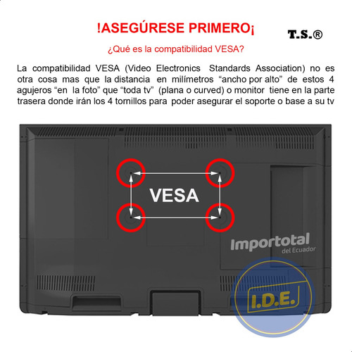 Soporte De Pared Fijo E Inclinable Tv's 37'' A 100'' / 60 Kg