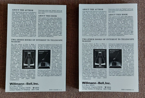 Livro Advanced Telescope Making Techniques Vol 1 & 2 (Usado)