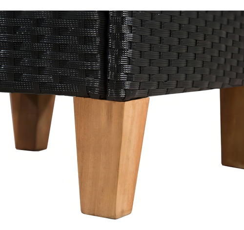 Sillas De Exterior Con Cojines 2 Piezas Rattan Negro Modelo2
