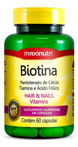 Biotina -cabelo, Pele E Unha  - 60 Cáps.