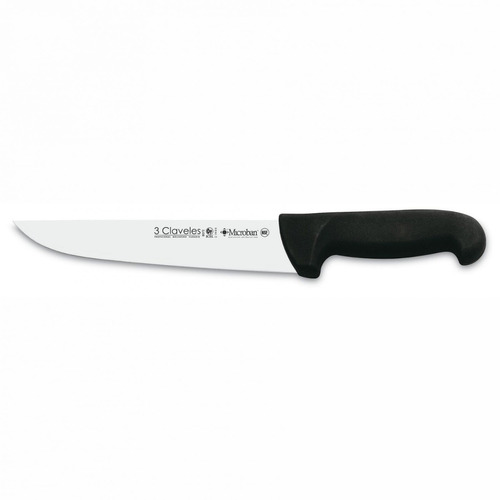 Cuchillo Carnicero Tres Claveles 24 Cm Negro