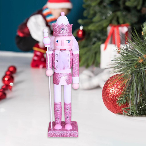 30cm Madera Cascanueces Rey Adornos Decoración De Navidad