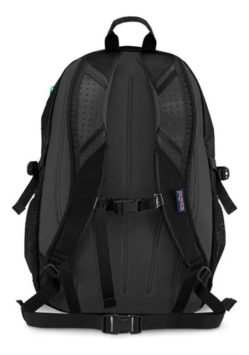 Mochila Jansport Camping Escolar Casual Agave Color Negro / Cian Diseño De La Tela Liso