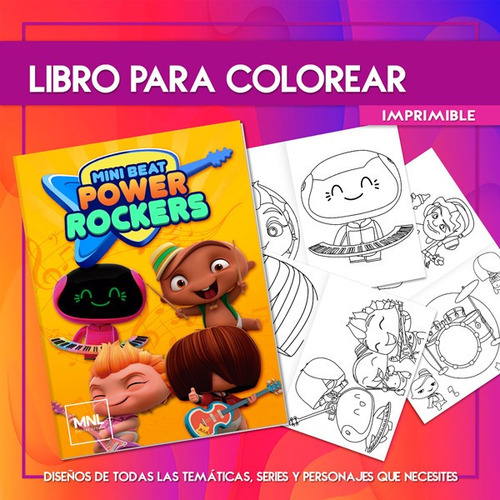 pics Mini Beat Power Rockers Para Colorear libro para pintar mini beat power rockers imprimible 90