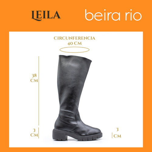 Botas Bucaneras Beira Rio Mujer Caña Alta Larga Leila