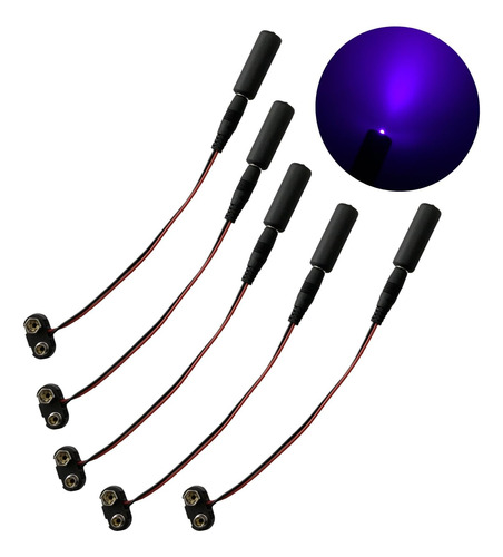 5 Pack Luz Negra Micro Luz De Efectos 405nm Violeta Led...