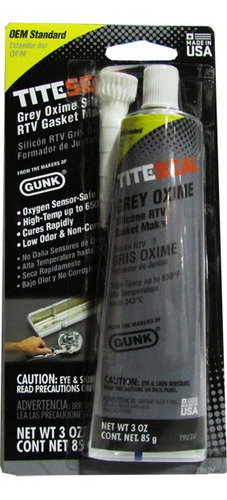 Sellador De Silicón Gris Rtv Oxime Para Empaques Gunk T903v