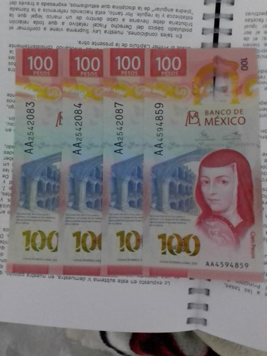 Nuevos Villetes De $100 Serie Aa