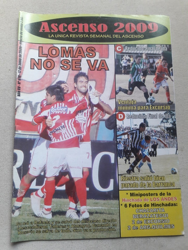 Revista Ascenso 2009 Nº 618 Junio Los Andes Chacarita Bera