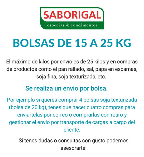 Provenzal Fino X 5 Kg Saborigal