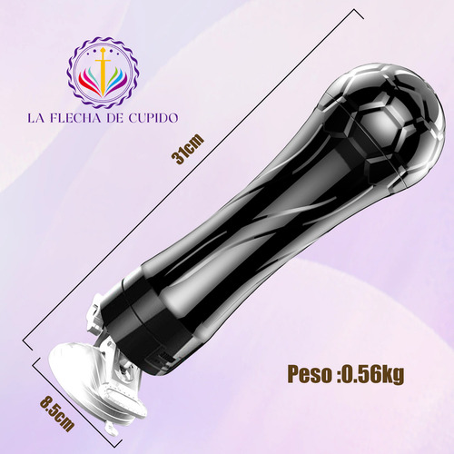Masturbador Masculino Giratorio Con Base De Succión - Anal Color Negro Tipo de orificio Ano