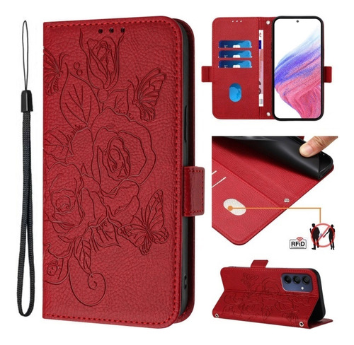 Funda Rosas Con Estampado For Samsung Galaxy A16/a54/a24