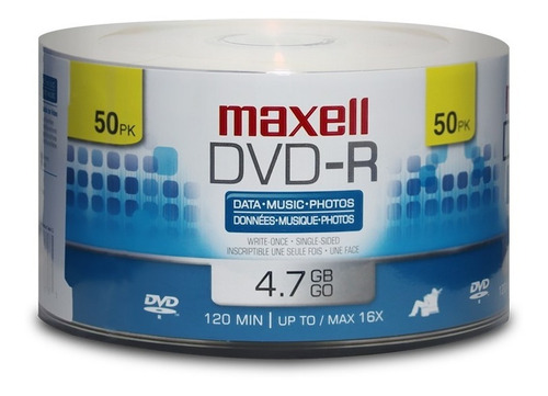 50 Dvd-r Maxell Nuevos No Imprimibles