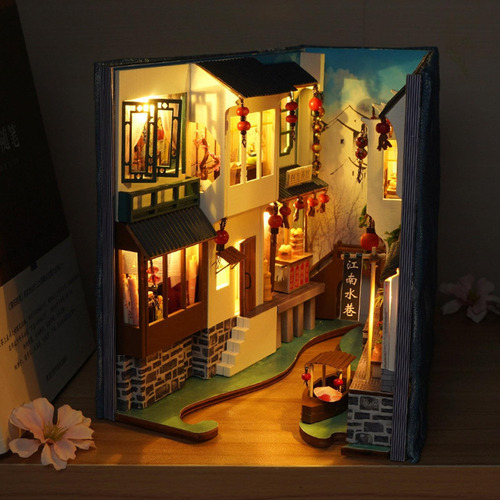 Nuevo Kit De Casa De Muñecas En Miniatura Jiangnan Con