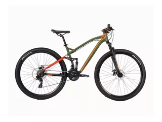 Mountain bike Mercurio Doble Suspensión Expert DH 2020 R29 21v frenos de disco mecánico color verde militar/negro