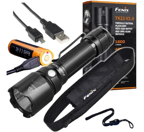 Linterna Led Fenix Tk22 Version V2.0 1600 + Bateria 3500mah