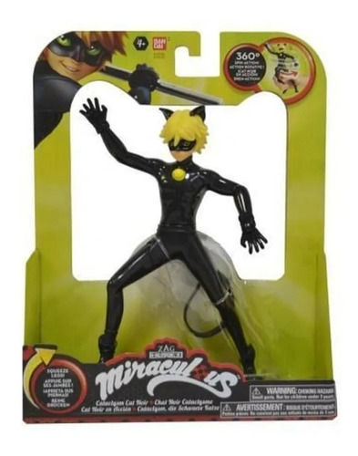 Boneco Cat Noir Em Ação 20 Cm Gira O Corpo 360 Graus Sunny