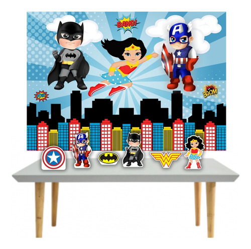 Capitão América Batman E Mulher Maravilha Painel E Displays