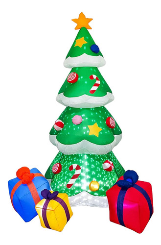 De Navidad Inflable, Árbol De Navidad Con 3 Cajas Envueltas