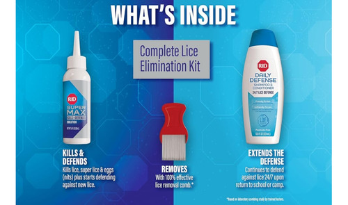 Kit Tratamiento Para Piojos Y Liendres Sin Pesticida