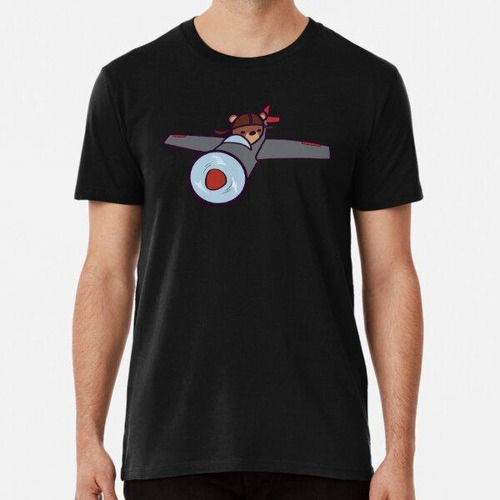 Remera Silly Cartoon Bearoplane Pilot Algodon Premium