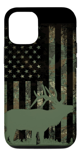 iPhone 12/12 Pro Camo American Flag Elk Hu B08n6gs33m_300324