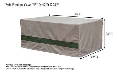 Funda Rectangular Impermeable Para Mesa Y Silla De Patio