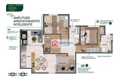 Apartamento Com 2 Dormitórios À Venda, 65 M² Por R$ 374.387,15 - Parque Industrial - São José Dos Campos/sp - Ap7315