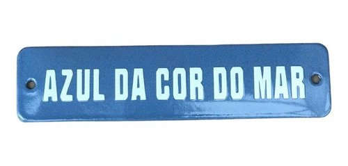Placa Esmaltada - Azul Da Cor Do Mar