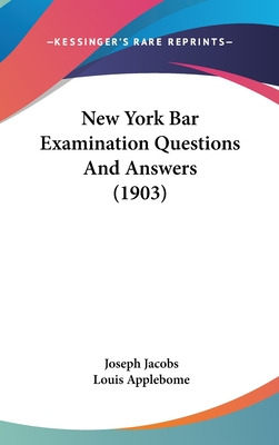 Libro New York Bar Examination Questions And Answers (190...