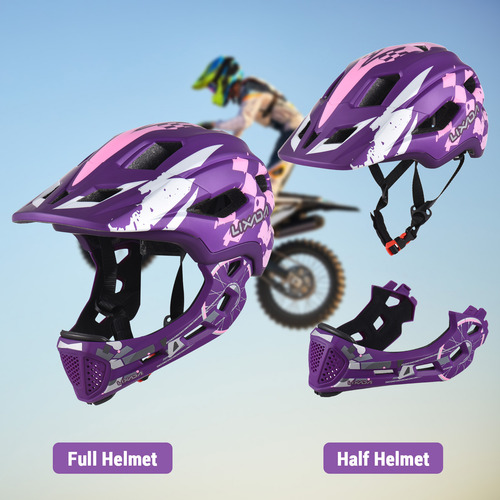 Casco De Ciclismo Integral Para Niños, Bicicleta Desmontable