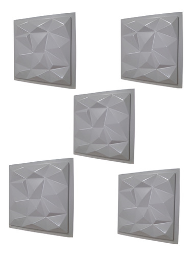 Kit 5 Forma Gesso Molde Gesso Placa Gesso 3d Diamante 29x29
