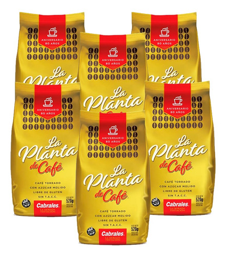 Imagen 1 de 7 de 6x Cafe Molido Cabrales La Planta 520gr Torrado